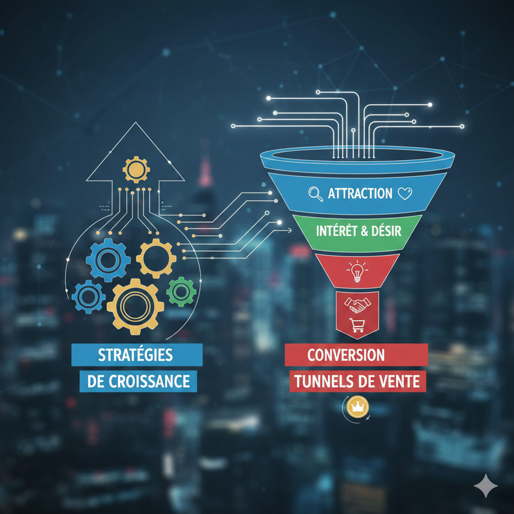 Illustration des tunnels de vente et de l'optimisation