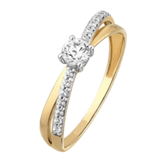 Solitaire en Or et Oxyde de Zirconium